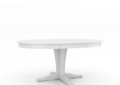Gourmet Dove White Round-Oval Table by Canadel-0