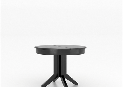 Midnight Black Washed Round Table by Canadel-0