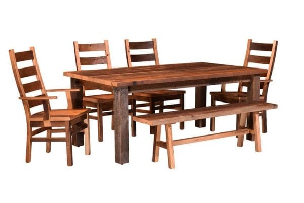 Almanzo 6 Piece Square Leg Set with Arm Chairs