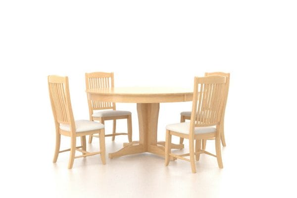 60" Round Natural Washed 5 Piece Set by Canadel-0
