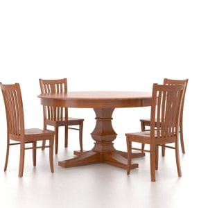 60" Round Chocolate Washed 5 Piece Set by Canadel-0