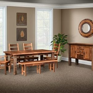 Almanzo 6 Piece Set with Extend-a-Bench by Urban Barnwood-0